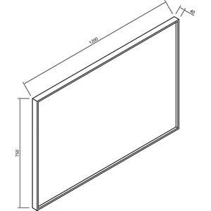 Spiegel Wiesbaden Ribbella Met Frame 120 cm Mat Zwart