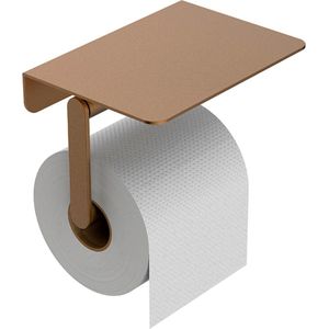 Alonzo toiletrolhouder met planchet geborsteld brons koper