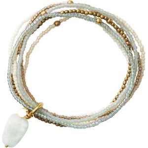 A Beautiful Story - Nirmala - Armband - Goudkleurig - Maansteen