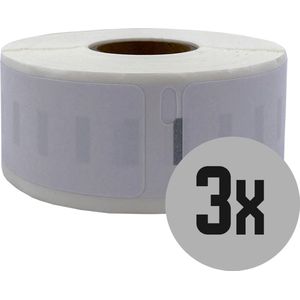 DULA Dymo Compatible labels - Wit - 11352 - S0722520 - Etiketten voor retouradres - 3 rollen - 25 x 54 mm - 500 labels per rol