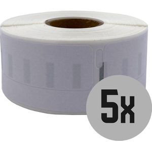 DULA Dymo Compatible labels - Wit - 11355 - S0722550 - Multifunctionele etiketten - 5 rollen - 19 x 51 mm - 500 labels per rol