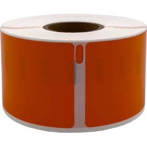DULA Dymo Compatible labels - Oranje - 99012 - S0722400 - Adresetiketten - 1 rol - 36 x 89 mm - 260 labels per rol