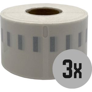 DULA Dymo Compatible labels - Transparant - 99013 - S0722410 - Adresetiketten - 3 rollen - 36 x 89 mm - 260 labels per rol