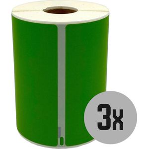 DULA Dymo Compatible labels - Groen - S0904980 - Grote verzendetiketten - 3 rollen - 104 x 159 mm - 220 labels per rol