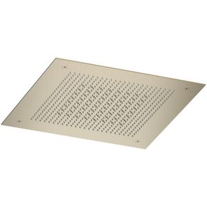 Hotbath Ace AC148 Inbouw Hoofddouche Velvet 38x38cm 2 Functies - Geborsteld Messing Pvd - Messing - Kranen - Douchekranen - Hoofddouches