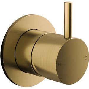 Hotbath Cobber CB131EXT Afbouwdeel Inbouwmengkraan - Geborsteld Messing - Kranen - Badkranen - Inbouw Badkranen - 8720847726186