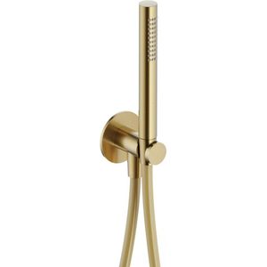 Hotbath ACE handdouche met wanduitlaat en doucheslang messing geborsteld PVD
