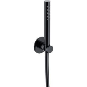 Handdouche hotbath ace met wandsteun en doucheslang 150 cm gepolijst zwart pvd