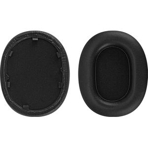 Oorkussens Geschikt Voor Sony WH-1000XM5 - Eiwitleer - Zwart - 2 Stuks