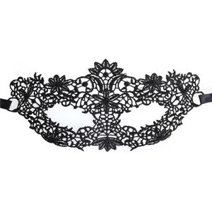Venetiaans Masker Dames - Kant - Gemaskerd Bal - Galamasker - Zwart