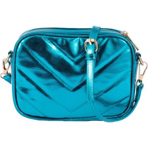 Nouka Turquoise Blauwe Kleine Dames - Tas met Rits – Schoudertas – Crossbody - Avondtasje – met Verstelbare en Afneembare Tassenriem / Schouderriem