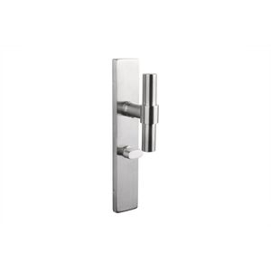 Lavuzo deurkruk Pesaro RVS met rechthoekig schild WC63/8 badkamersluiting | Per set