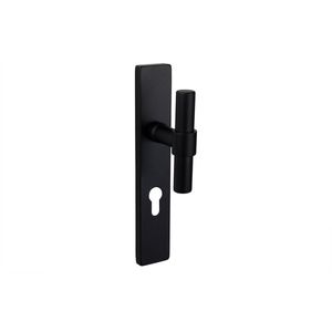 Lavuzo deurkruk Pesaro Zwart met rechthoekig schild PC72 | Per set | Zwart deurbeslag