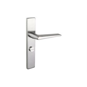 Lavuzo deurkruk Modena RVS met rechthoekig schild WC63/8 badkamersluiting | Per set | Rvs deurkruk