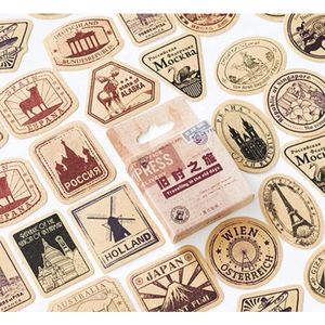 46 Vintage Travel stickers voor reisjournals, laptop, enveloppen, scrapbooking, dagboek etc. Reizen, Landen en postzegels