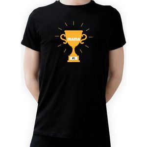 T-shirt Troffee #1 mama|De beste mama|Fotofabriek T-shirt Troffee #1|Zwart T-shirt maat M| T-shirt met print (M)(Unisex)