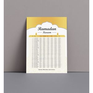 Ramadan kalender | Ramadan 2025 | A5 | Ramadan Mubarak | Ramadan planner | Ramadan gebedskalender | Goud | Fotofabriek