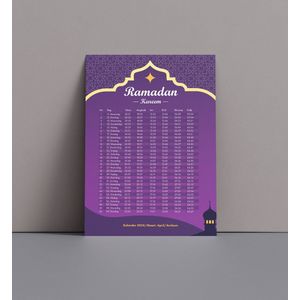 Ramadan kalender | Ramadan 2025 | A5 | Ramadan Mubarak | Ramadan planner | Ramadan gebedskalender | Paars | Fotofabriek