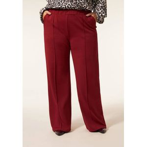 Miss Etam Plus - Wide Leg Broek - Donkerrood - Dames