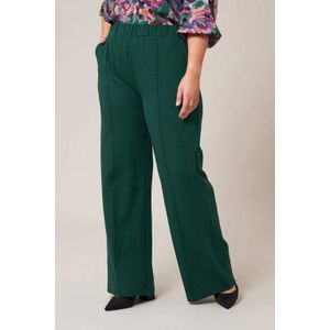 Miss Etam Plus - Wide Leg Broek - Donkergroen
