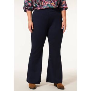 Miss Etam Plus flared broek Mara donkerblauw