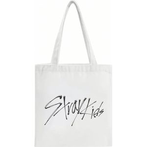 Kpop Idol Group Stray Kids 5-STAR Non-woven Canvas bags Wit zonder ster [Schoudertas]