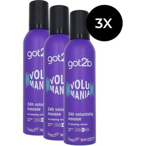 Schwarzkopf Got2b Volumaniac Volumising Mousse - 3 x 250 ml
