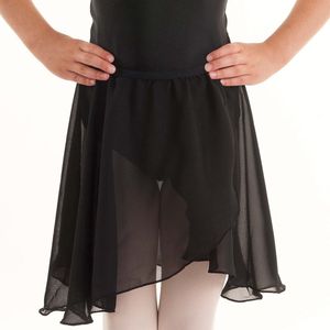 Dancer Dancewear® Balletrokje ""Symfonia"" | in het ZWART | Wikkelrokje voor meisjes | Voile dansrokje | Maat 104/116 | maat 6/8 Jaar