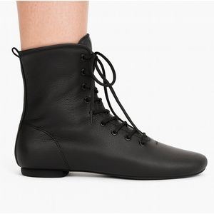 Dancer Dancewear - Jazzlaarsjes - Zwart - Leren Jazzboots met Suède Splitzool