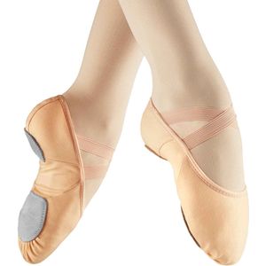 Dancer Dancewear® Balletschoenen meisje | Balletschoenen dames | Zalmroze | Balletschoenen Splitzool | ‘Sensation’ | Maat 35