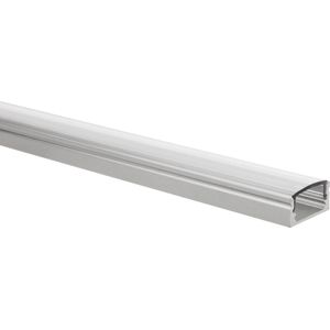 LED strip profiel Potenza aluminium laag 1m incl. transparante afdekkap