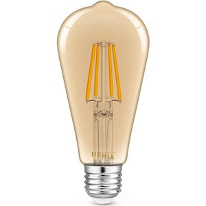 Yphix E27 LED filament lamp Edison Atlas ST64 amber 4W 1800K dimbaar - ST64