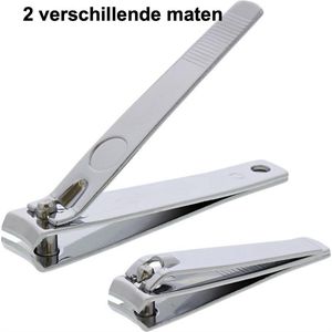 CHPN - Nagelknipper - 2stuks - RVS Nagelknipper - Set - Pedicure - 2 maten - Teennagels knippen - Manicure