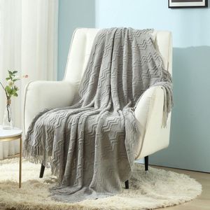 SHOP YOLO - Plaids & Grand foulards - deken-cosy/sofa/stoel/bed - 127 x 152 cm - Lichtgrijs