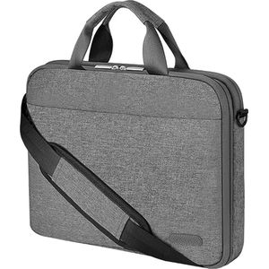 SHOP YOLO-laptoptas 15.6 inch-accessoire tas met -riem en handvat-Grijs