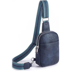 SHOP YOLO-Dames Tassen-schoudertas-crossbody bag kunstleer -waterdicht-Donkerblauw