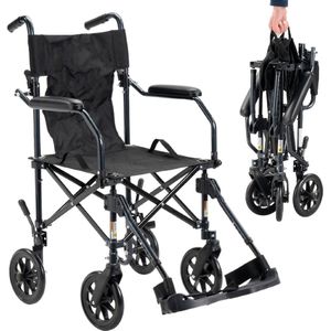 Lichtgewicht Travel rolstoel, slechts 9,3 kg | Zeer compact inklapbaar | Met transporttas | Transportrolstoel