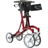 Multimotion Cruiser Lichtgewicht Design Rollator - Rood - Grote Wielen