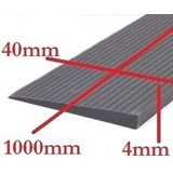Rubberen Drempelhulp - Antislip - Oprijplaat Drempelhelling - 100 cm Breed - 4 mm Hoogte