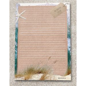 Briefpapier - 24 vellen A4 formaat - Zee / Strand - Meer Leuks - Postpapier Beach