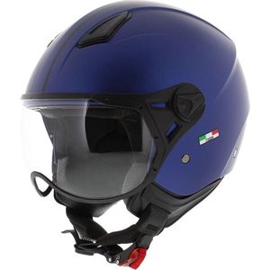 Vito Moda jethelm mat blauw XL - scooterhelm snorfietshelm