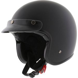 Vito Grande (grote maat) jethelm mat zwart XXXL - Motorhelm Scooterhelm