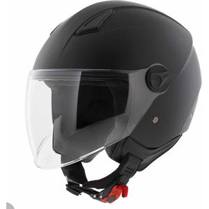 Vito Moda jethelm mat zwart Notte lang vizier M - scooterhelm snorfietshelm