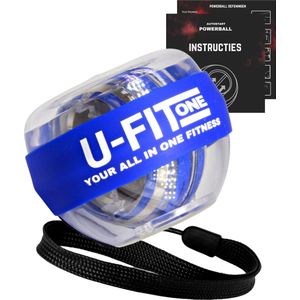 U Fit One Wrist Trainer Ball met Autostart - Handtrainer - Forceball - Pols Trainerball - Spinner - Polstrainer - Stressbal - Blauw
