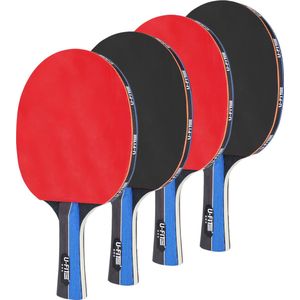 U Fit One Premium Tafeltennis Set met Opbergtas - 4 Tafeltennisbatjes - Table Tennis Rackets - Pingpong - Tafeltennisbat - 4 Batijes - 3 Star