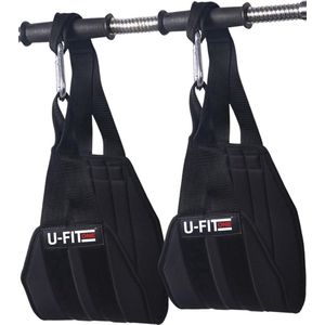 U Fit One Hanging Ab Straps - Premium Ab Sling - Buikspiertraining - Workout Straps met Vulling voor Hangen - Leg Raise - Ab Bandjes voor Pull-Up Bar