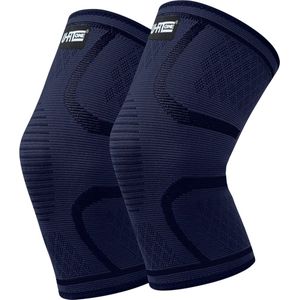U Fit One 2 Stuks Knie Brace - Knee Sleeves - Kniebeschermers - Knieband - Knee Support & Bandage - Sportbrace - Maat M - Donker Blauw