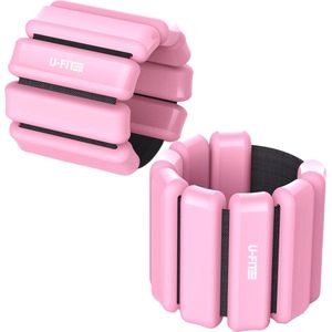 U Fit One 2 Stuks Verstelbare Enkelgewichten en Polsgewichten - Wrist & Ankle Weights - 2 x 0,5 kg - Roze