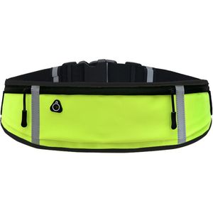 U Fit One Running Belt - Hardloopriem - Verstelbaar - Waterafstotend - Smartphone Houder - Reflectie Strip - 60 tot 116 cm - Geel