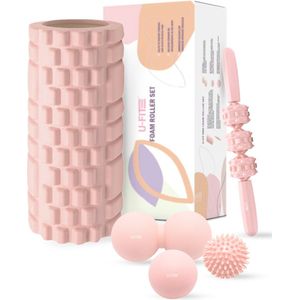 U Fit One - 5 Delige Foam Roller Set - Massage Roller - Roze
